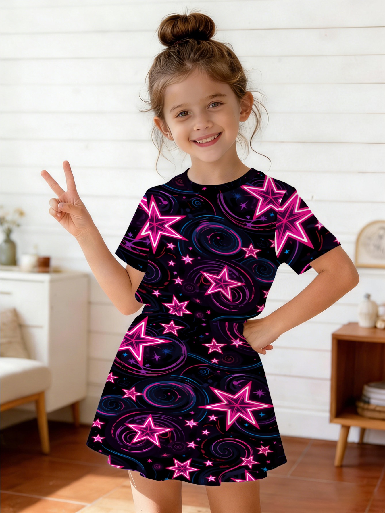 kids neon dress Lola and The Boys Neon Sequin Ruffle Dress