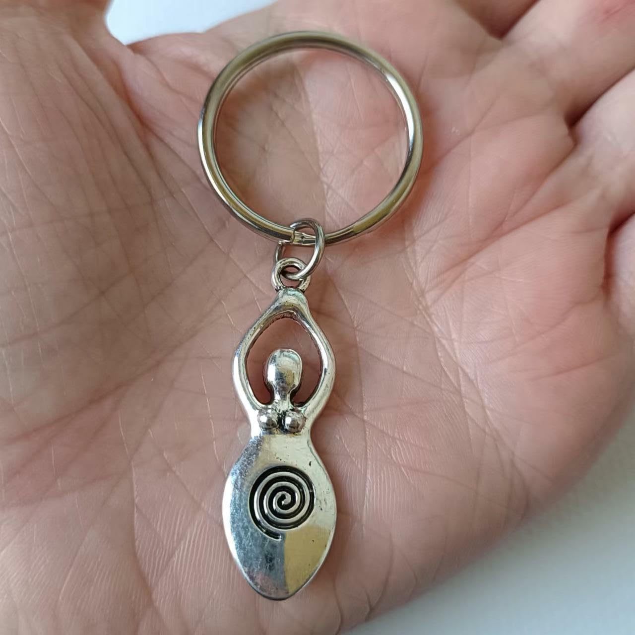 1pc Goddess Keychain, Spiral Goddess Keyring, , Mother Key Chain