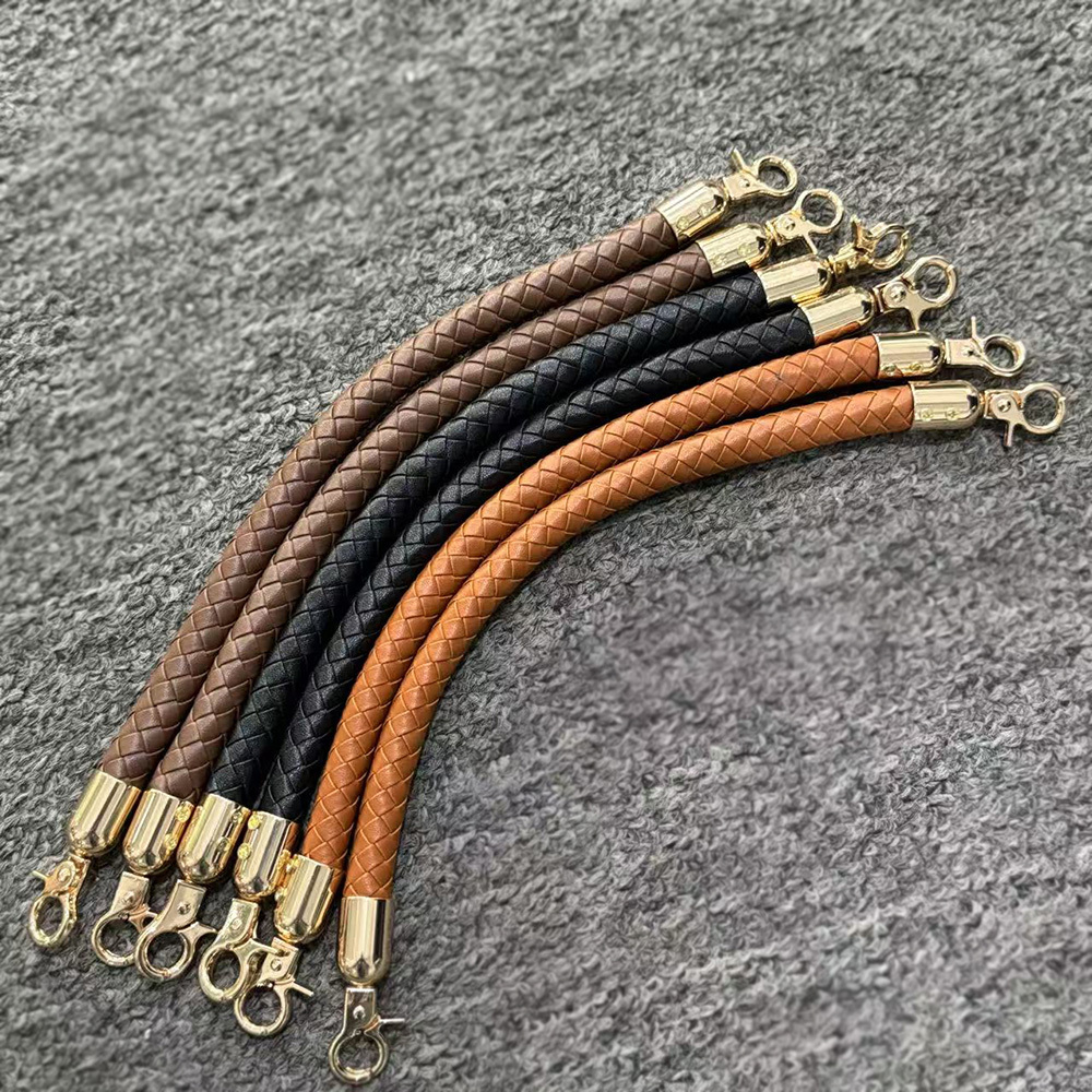 TEMU 6 piezas/juego de correas trenzadas para bolso disponibles en 30 cm/40 cm/60 cm, de cuero sintético, para bolso cortas/largas, de repuesto con