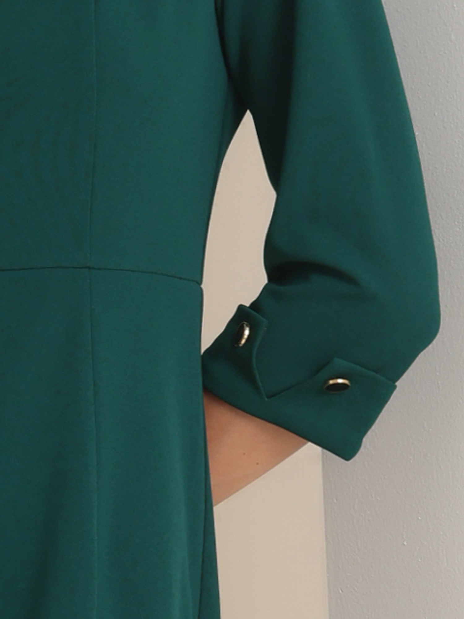 womens elegant boat neck 3 4 sleeves 2025 wear work midi - Temu
