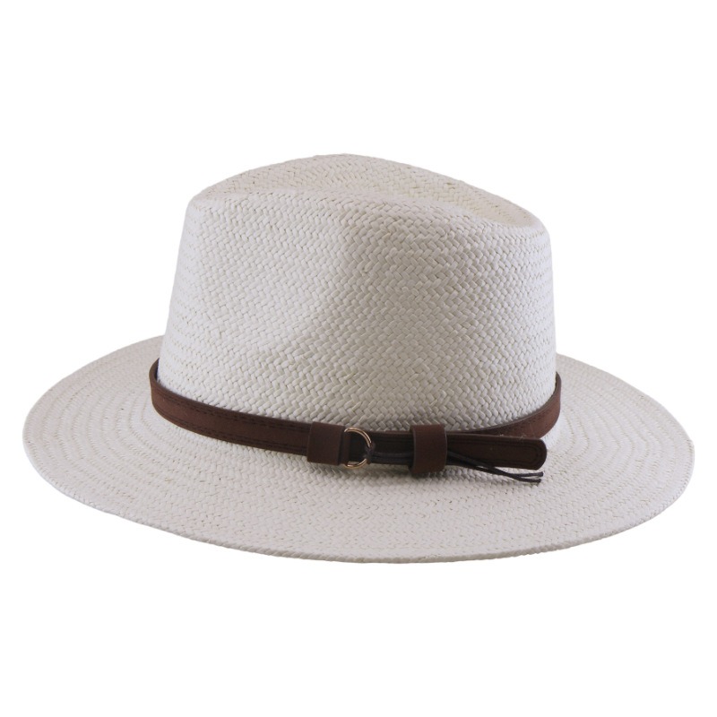 Fine Hand- Top Hat, Hand- Fine Jazz Hat Hat | Leather Adjustable Hat Strap Design, Summer Out Shading And Breathable Hat, Sun Hat Suitable For Parties, Campfires And Other Occasions