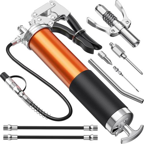 item picture set01 new upgrade heavy duty extrusion pump kit 8000 psi high pressure tube 18 inch flexible hose with coupler 2pcs extended hard tubes and other additions suitable for automotive and industrial