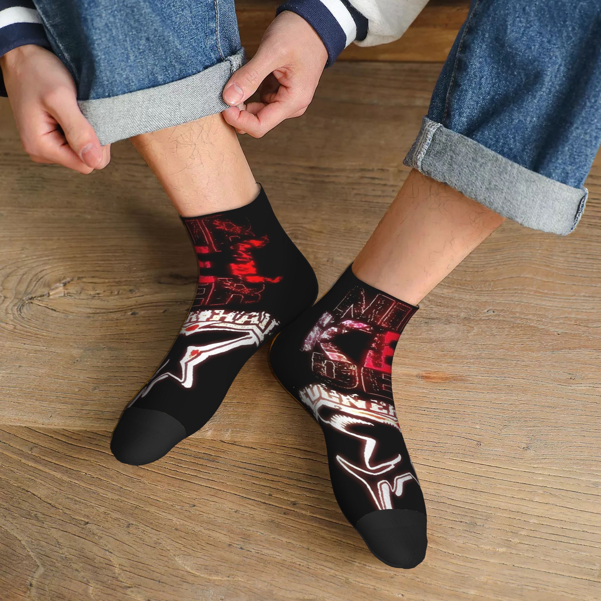 kölnische haien hockey-team kurzsocken, bunte freizeitstil für den sommer, bequemes design,   für den  , lustige muster. 0