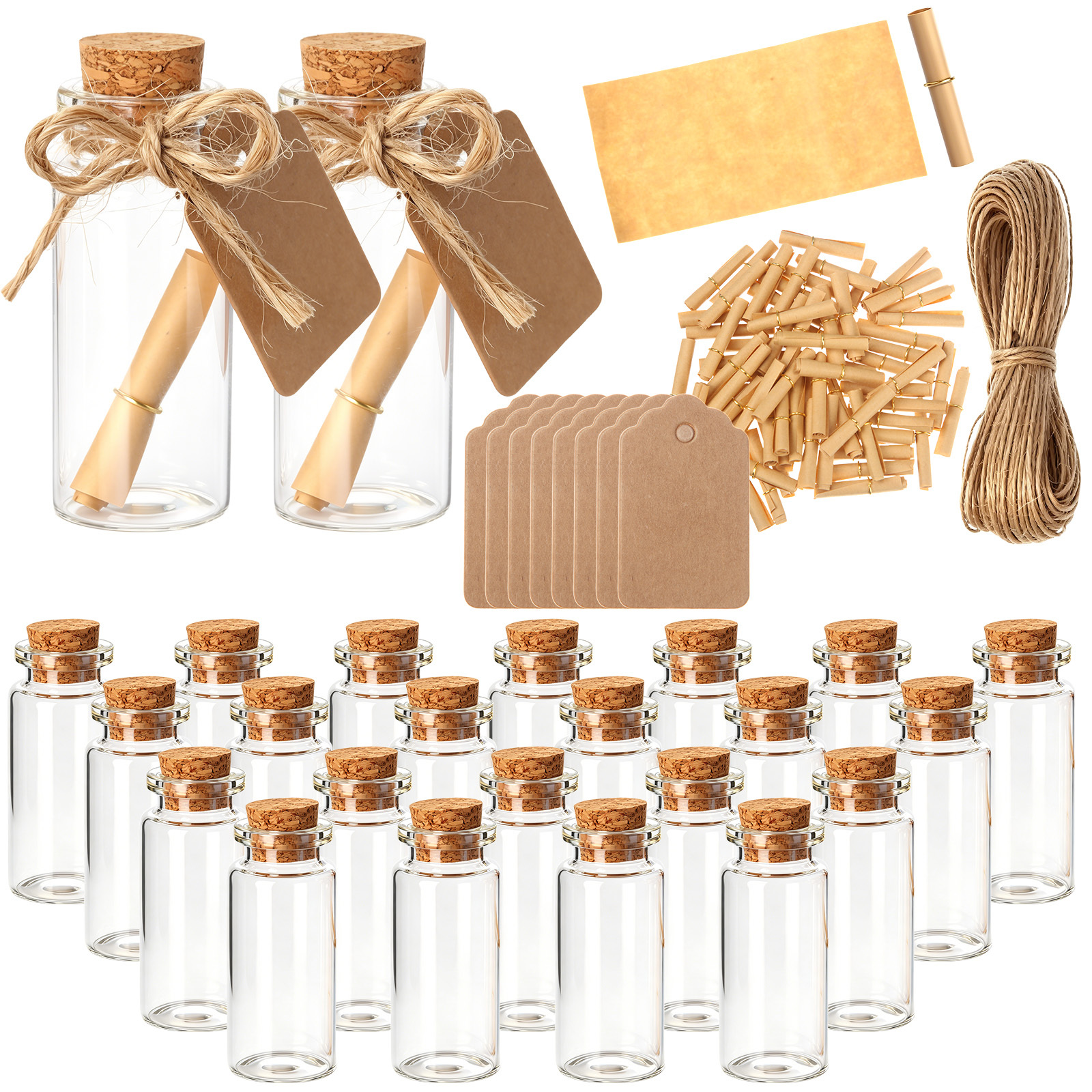 small glass bottles sold on Temu United States