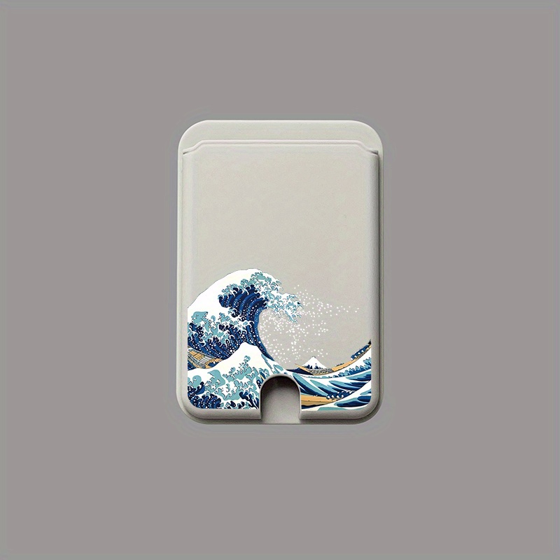 TEMU Pattern Strong Magnetic Card Holder, , Stylish And Durable, Pc Material. Suitable For , Suitable For Iphone And Other Magnetic Phones/ Cases.