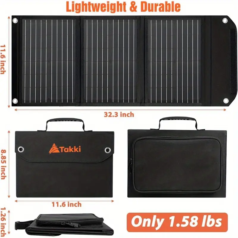 30w foldable solar panel & portable power station generator kit with 10 connectors, usb-c/usb-a/ /ac outlets, solar-powered charging for phones, laptops, rv, camping, home backup - lightweight & durable outdoor power bank, no mains electricity needed, solar panel portable, solar power bank with cables, solar charger power bank, camping electricity source, rv electricity supply, , weatherresistant design, highefficiency charging Product details 5