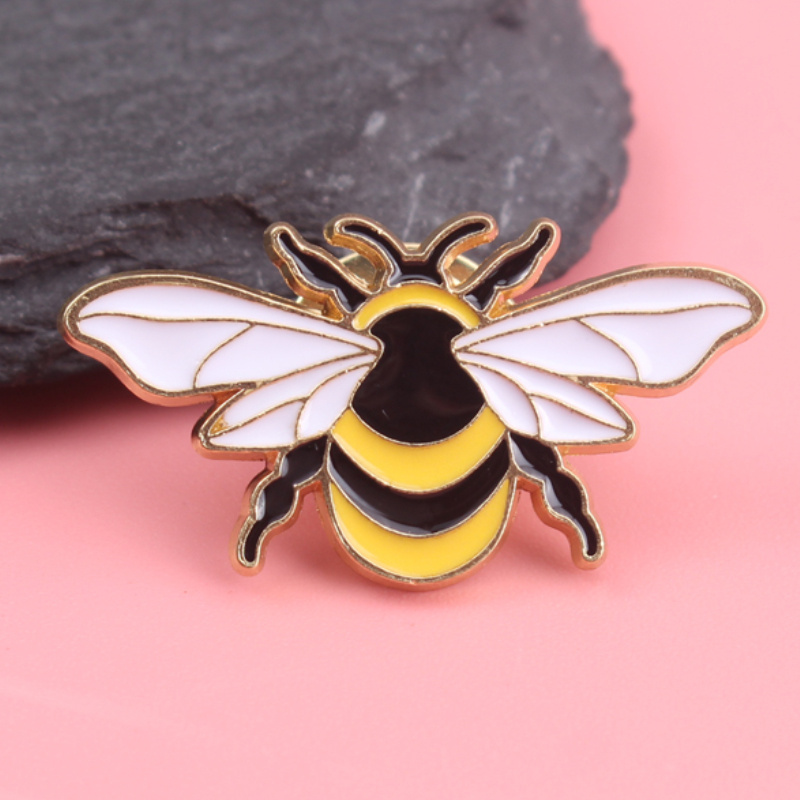Bee Dance" Minimalist Line Badge | Bee Silhouette & | Black-white Contrast Background | Instagram Trend Item