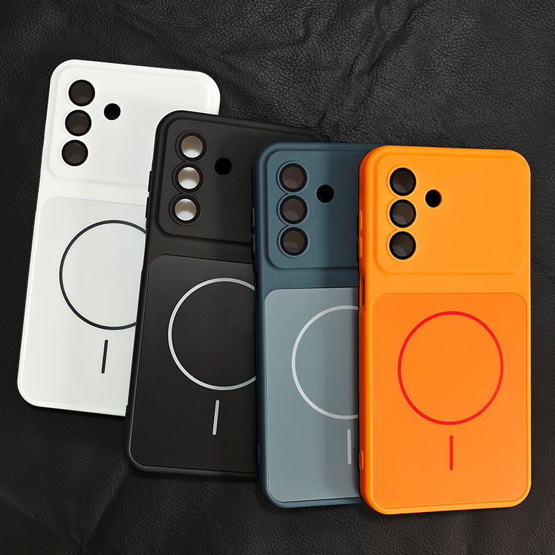 phone case compatible with samsung galaxy a06 a07 a16 a17 a26 a27 a35 a36 a37 a55 a56 a57 s23 s24 s25 s26 ultra frosted tpu   2 in 1 full coverage shockproof magnetic phone case with glass lens protector