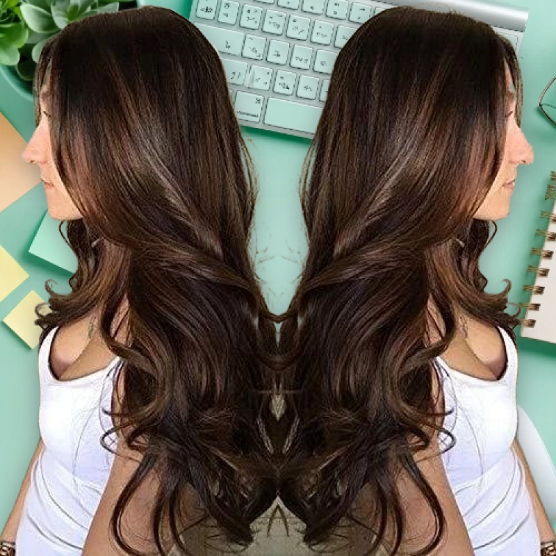 Image of Women's Long Curly Hair Wig Set, With Brown Dyed Heat-resistant Synthetic Fiber Hair, Wavy Texture, Comfortable Hat Suitable For Daily And Formal Occasions, Suitable For Daily Wear, Parties, Festivals