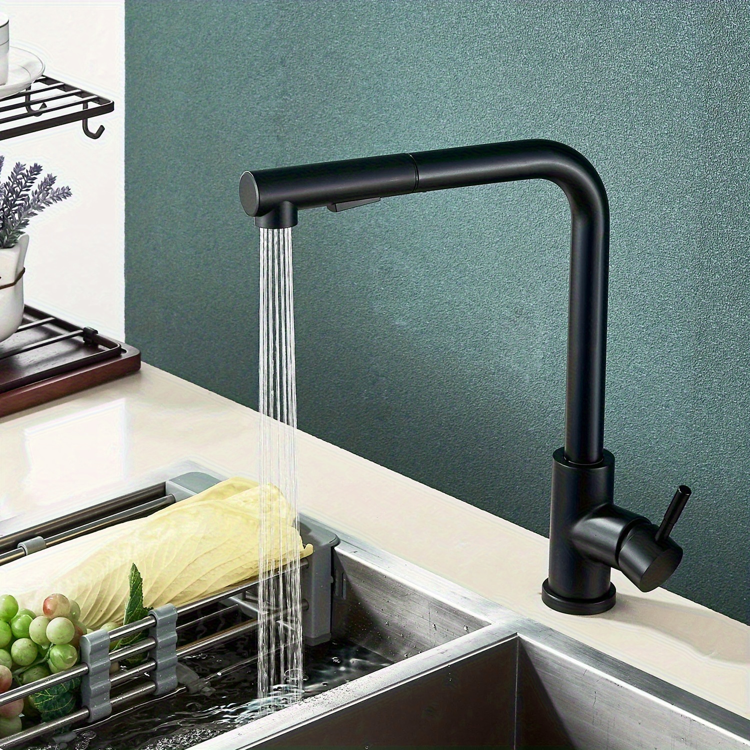 Kitchen Taps With Pull Out Spray, Sink Taps, Spray Function Tap Down Sprayer, Single Lever Faucet