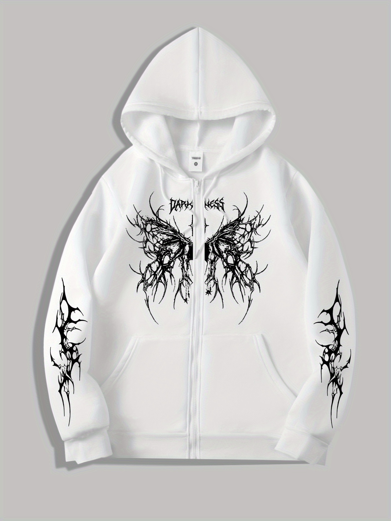 mens gothic print zip hoodie fashionable street - Temu South Africa