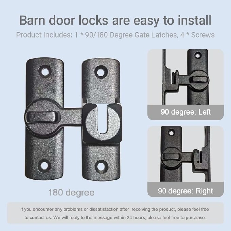 TEMU 5pcs(1 Latch + 4 Screws)heavy Duty Metal Hasp -theft Door Lock Handle, Commercial/residential Grade Security Lock Anti-pry Lock With Adjustable