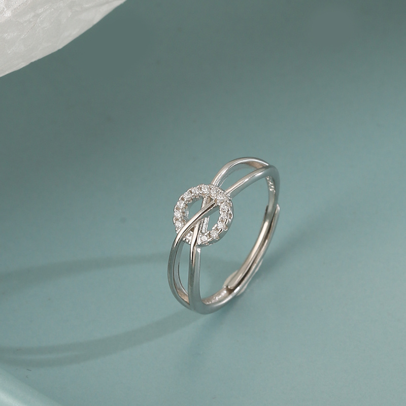 Image of 925 Silver Ring, Niche Design With Adjustable Opening Index Finger Ring, With A High-end Feel. The High-end Suitable For Multiple Occasions. A Surprise Gift For Men To Give To Women On Valentine's Day