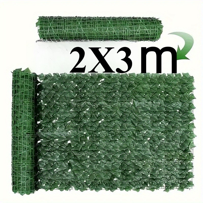 [2.5D] 3x2/1.5/1M-groe knstliche Efeu-Sichtschutz-Ziergitter (inklusive  100 Befestigungsgurte), simulierte grne Pflanzen fr den Auenbereich,  Heimdekoration, Landschaftsgestaltung fr ...