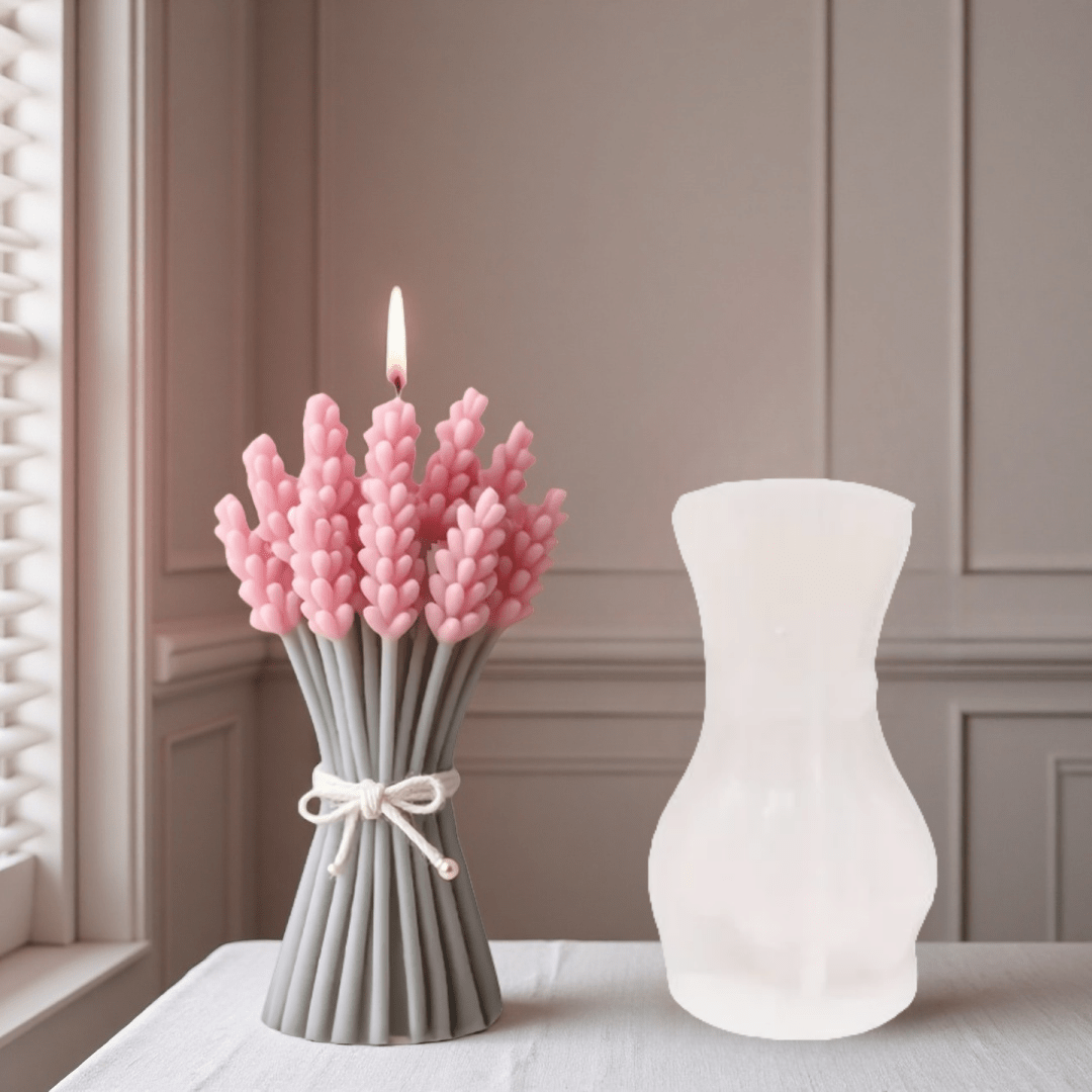 Elastoc Lavender Bouquet Resin Mold - Elegant Silicone Candle Making Mold For Wedding And Christmas Decor, And Reusable For Epoxy Resin, Clay And Plaster Crafts - Perfect For Home Decoration