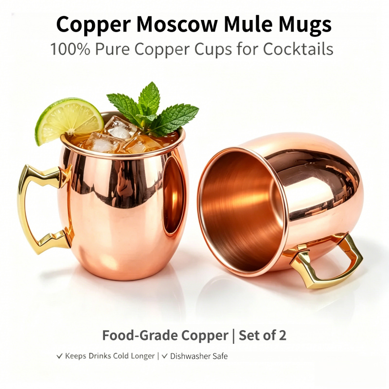item picture   polished copper unlined moscow mule mug gift for cocktail lovers