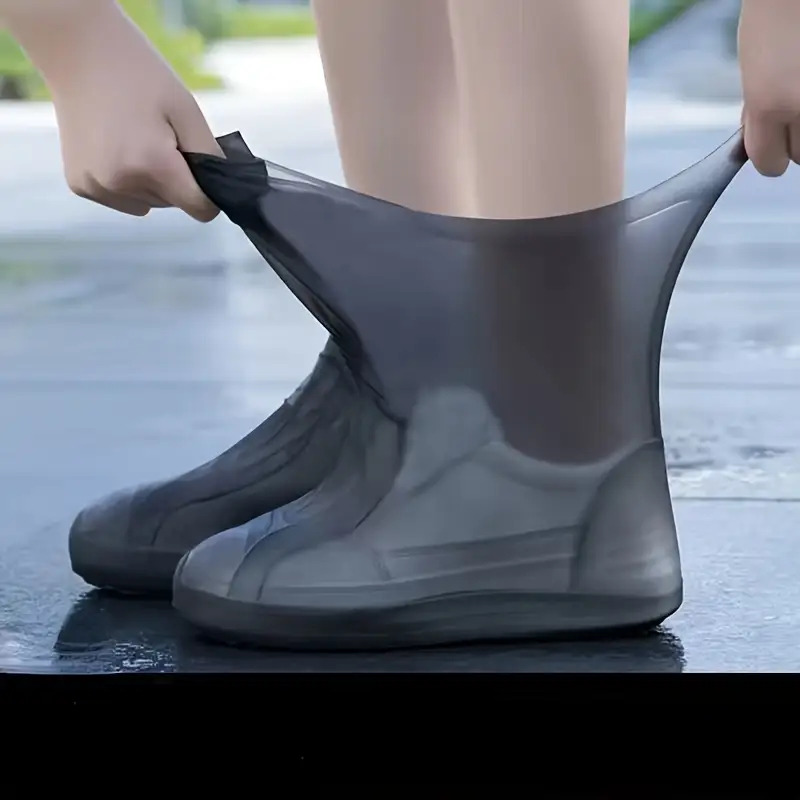 Pack De 20 Cubrezapatos De Lluvia Transparentes, Largos Y Antideslizantes, Elásticos Y Reutilizables