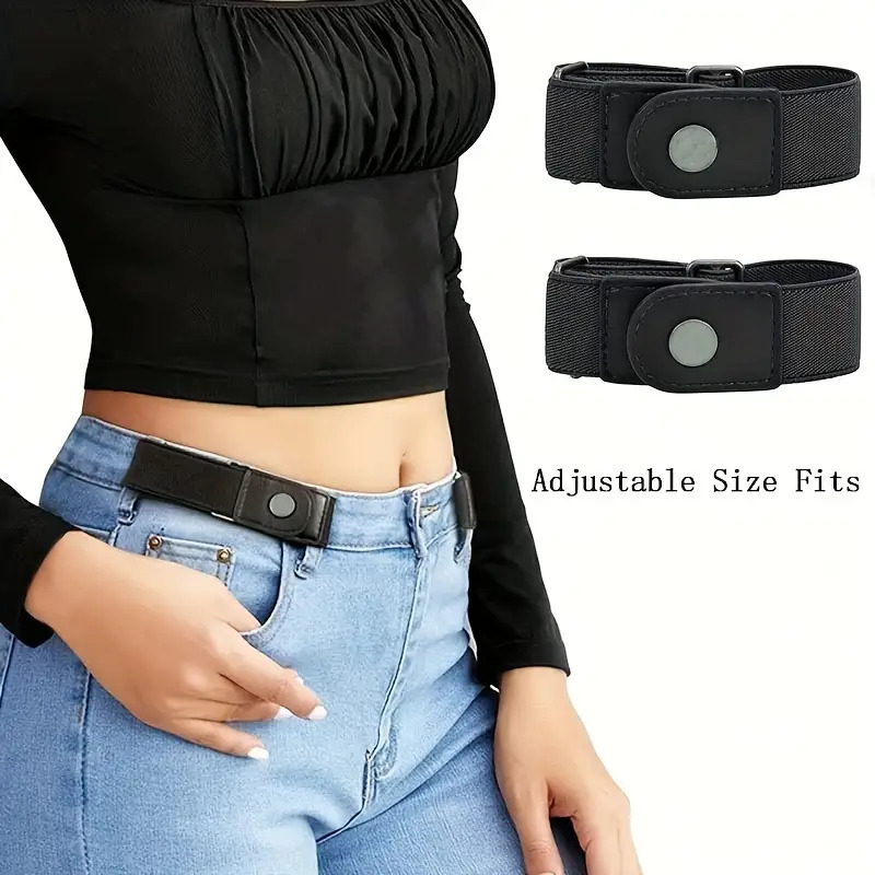 Temu – TEMU Set Of 2 Women’s Elastic Belts And Men’ Color Stretch Belts For Casual Jeans – Adjustable