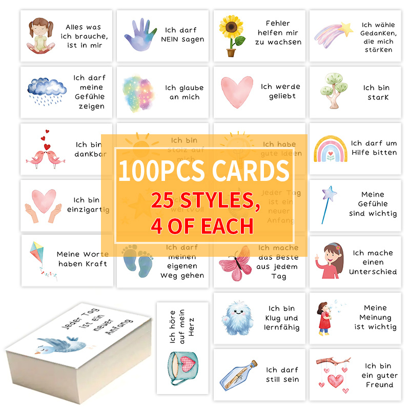 

100pcs Inspirational Cards - Positive Affirmations & Mindfulness Messages , Family, And Holidays (christmas, Thanksgiving, Valentine's Day, Easter)