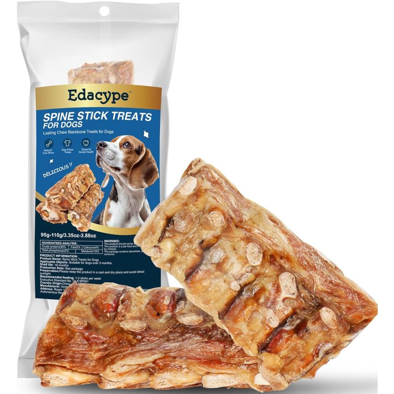 Beef Spine Bones for Dogs - Durable Dental Chews, Free from Rawhide And Easy to Digest, Made from Single-Ingredient Grass-Fed Beef