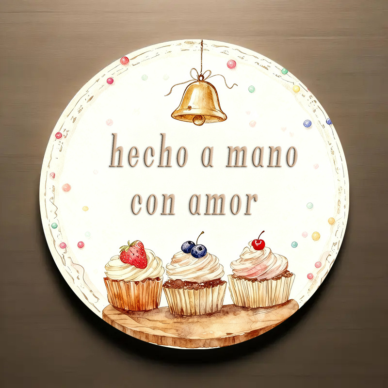TEMU 160 pegatinas en español " a " - Etiquetas de cupcakes y campanas con texto en español, papel para envolver regalos, decoración de cupcakes,