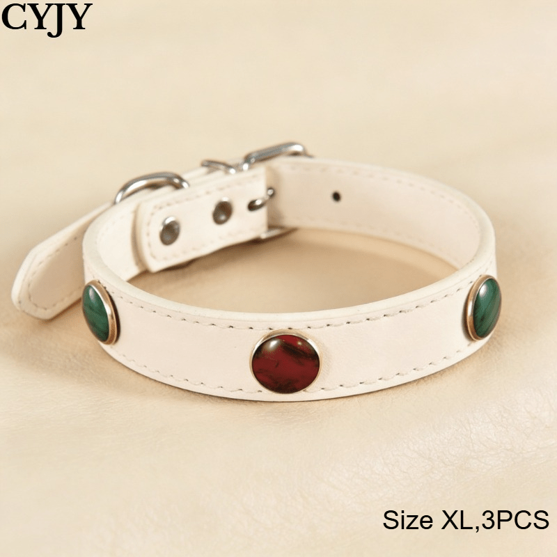 Light Luxury Pet Collar with Colorful Beads