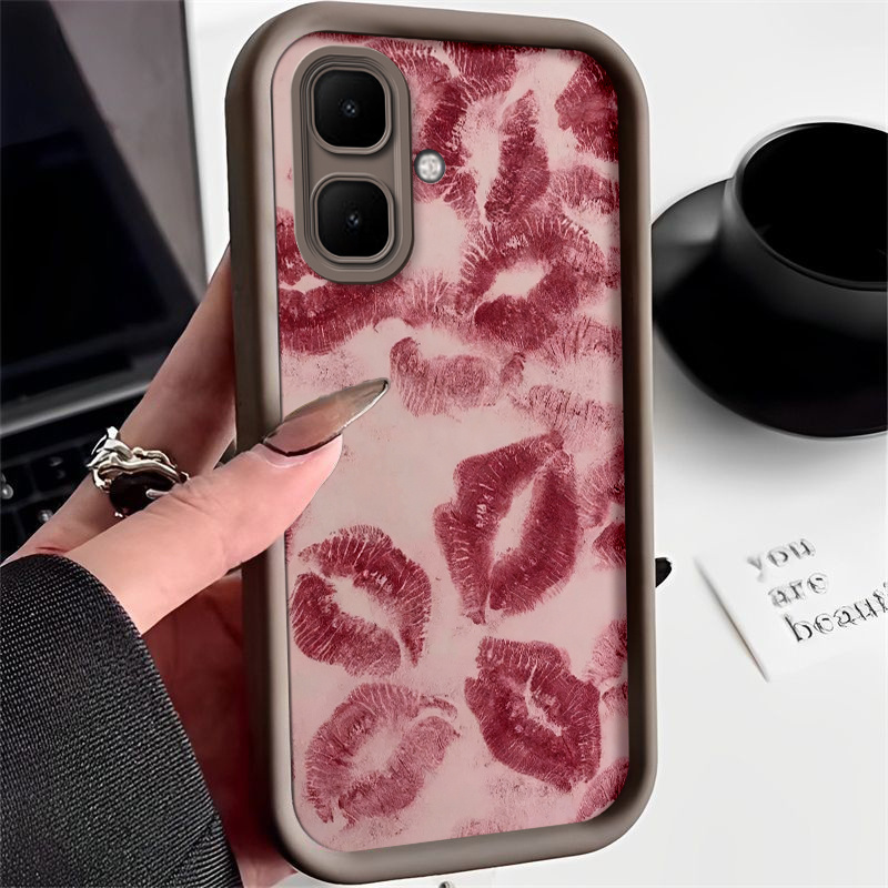 TEMU Funda para Móvil: Infinix Smart 10, Smart 10PLUS, SMART 9, Smart 8, Smart , Smart 6, Smart 5 - Funda Antigolpes con Estampado de Labios