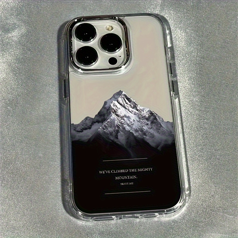 TEMU Mountain Tpu Protective Case | Shockproof Phone Cover | Scratch-resistant Transparent Case Compatible With For Iphone 7 / X / Xs / 11 Series And