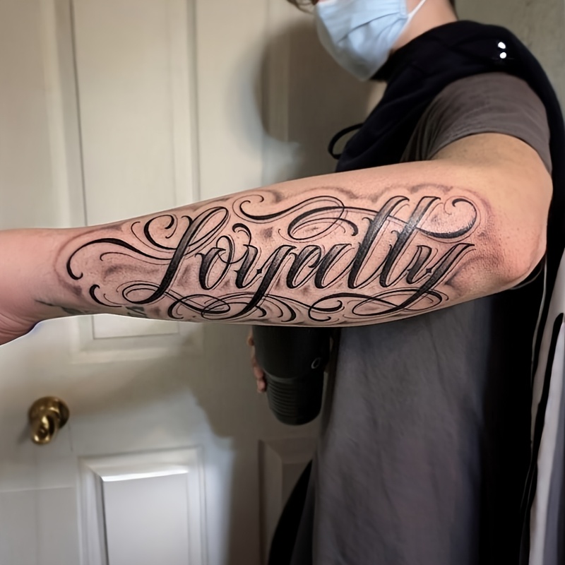 TEMU Set tatuaggi temporanei da polso con scritta "", adesivi erboristici, tatuaggi temporanei realistici e di lunga , impermeabili e resistenti