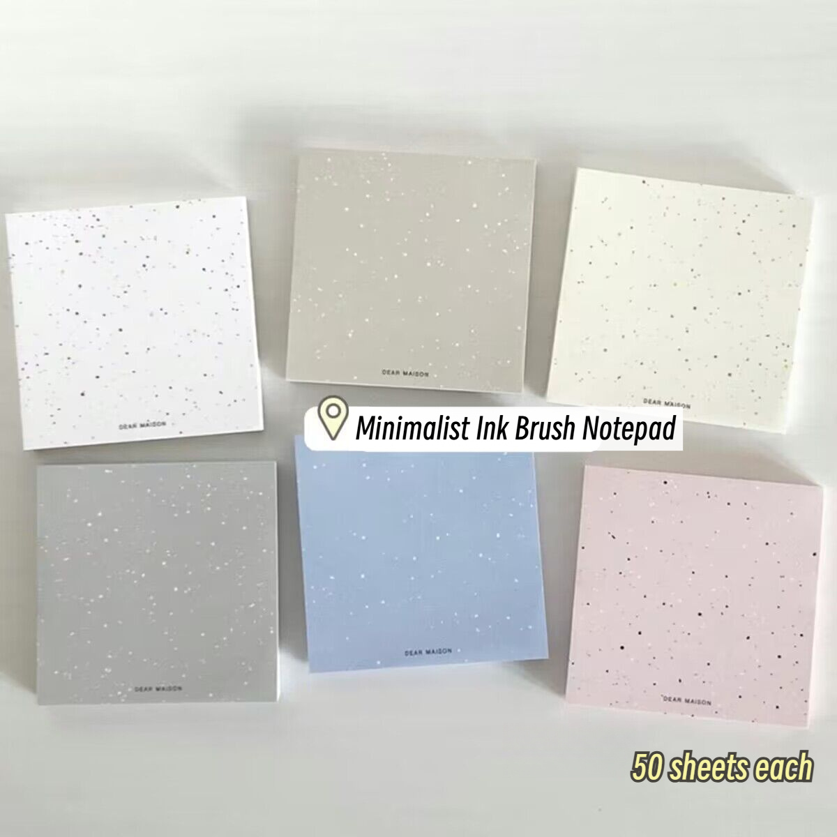 

6pcs Morandi Color Notepads, 300 Sheets Each, Pc Material, Non-sticky, Tearable Memo Pads