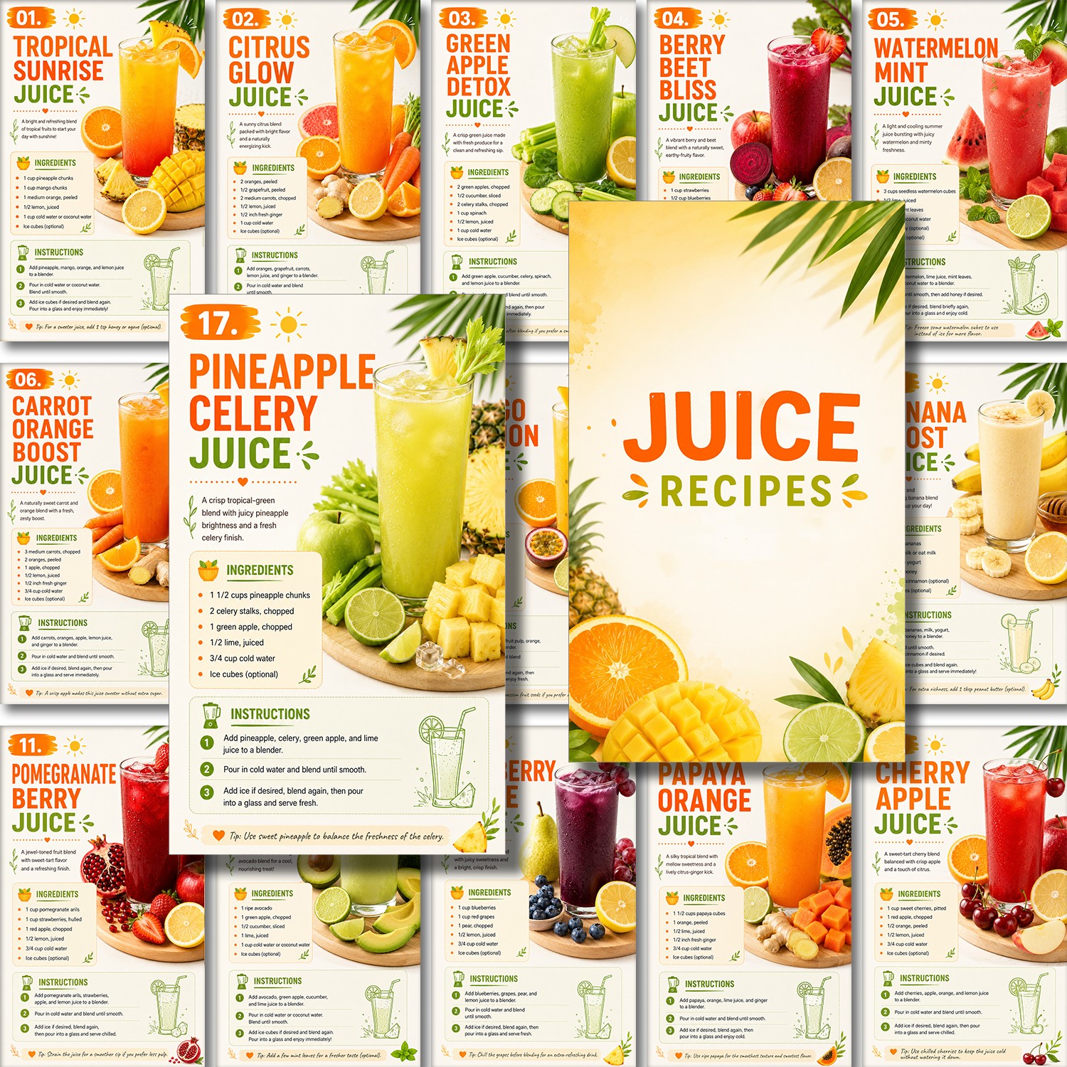 TEMU 20 Recipe Cards, Easy Drinks For Healthy Support, Beginners And Fitness Enthusiasts, Home Kitchen, Meal Prep And Daily Wellness