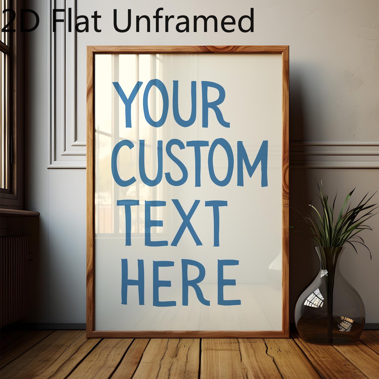 2D Flat Personalized Typography Art Minimalist Poster