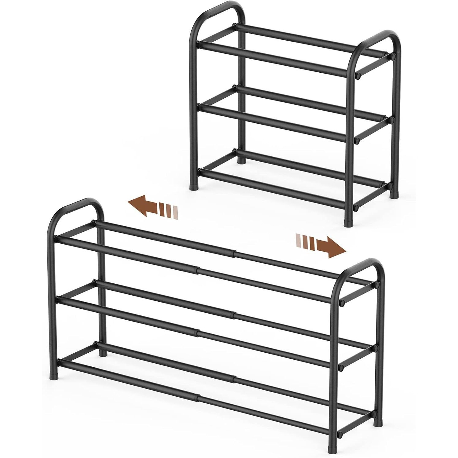 2 3   shoe rack heavy duty metal plastic adjustable shoe shelf organizer space saving freestanding storage for entryway closet doorway black shoe storage organizer closet organization modern aesthetic sturdy construction