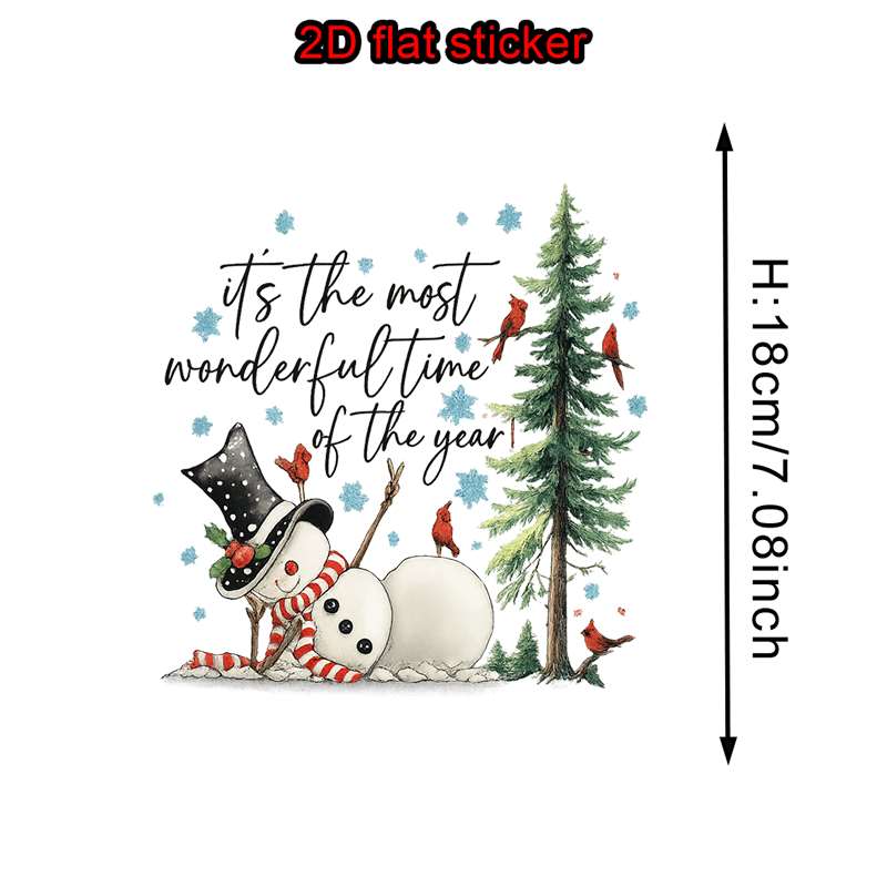 TEMU Compatible For Diy Iron-on Transfer Vinyl Stickers Suitable For Clothes - Snowman, & Christmas Tree Iron-on Patches, Multicolor Vinyl Heat Press