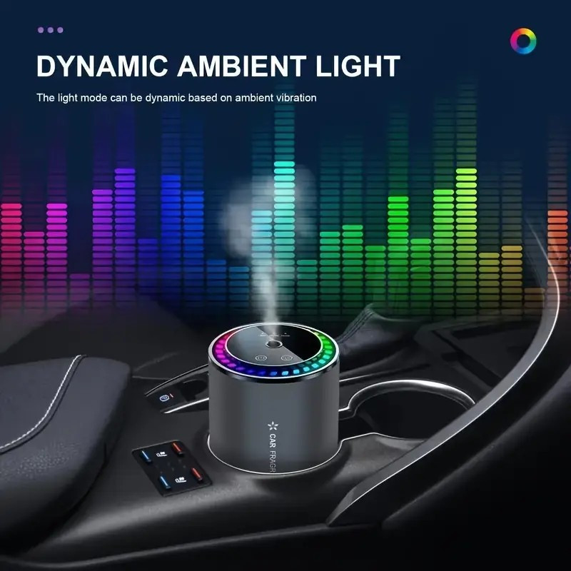 smart car air freshener with star projector 1 69oz 300 day long lasting essential oil diffuser automatic on off usb rechargeable natural fragrance for car interior car fragrance diffuser   accessory durable plastic details 2