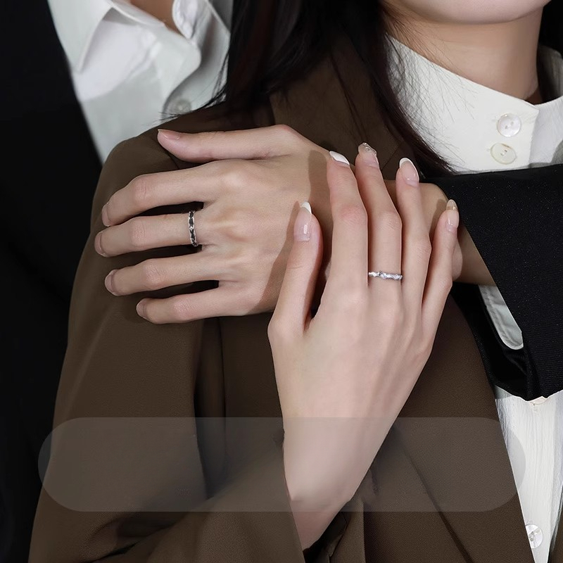 Galaxy Starlight Texture Ring with Inlaid Synthetic Zirconia