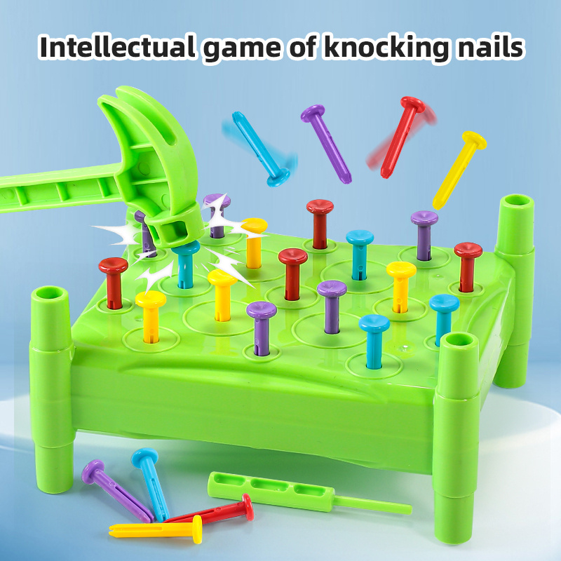 Children's Colorful Nail Tapping Table Educational Toy