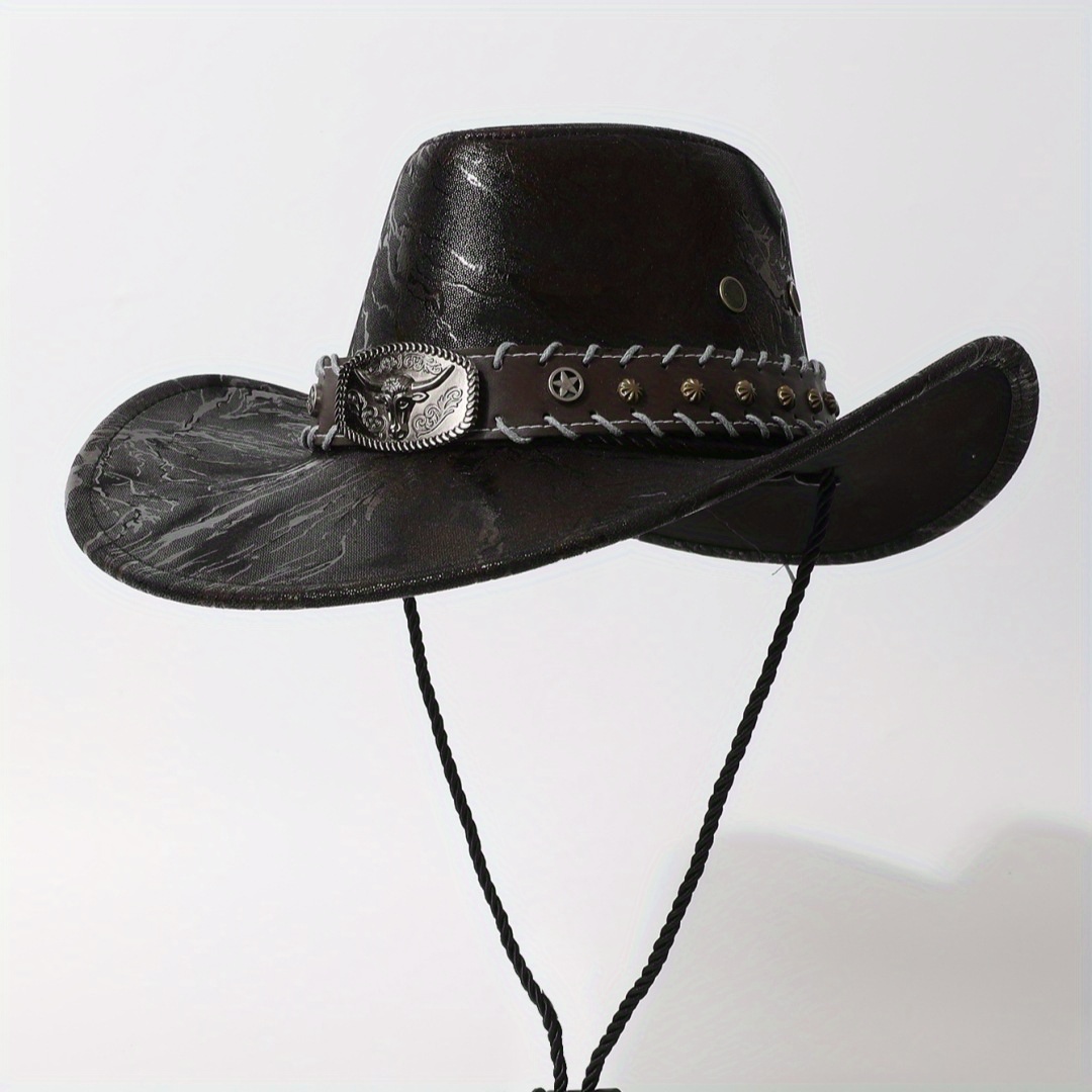women men faux leather western hat cowboy hats cowgirl hats 