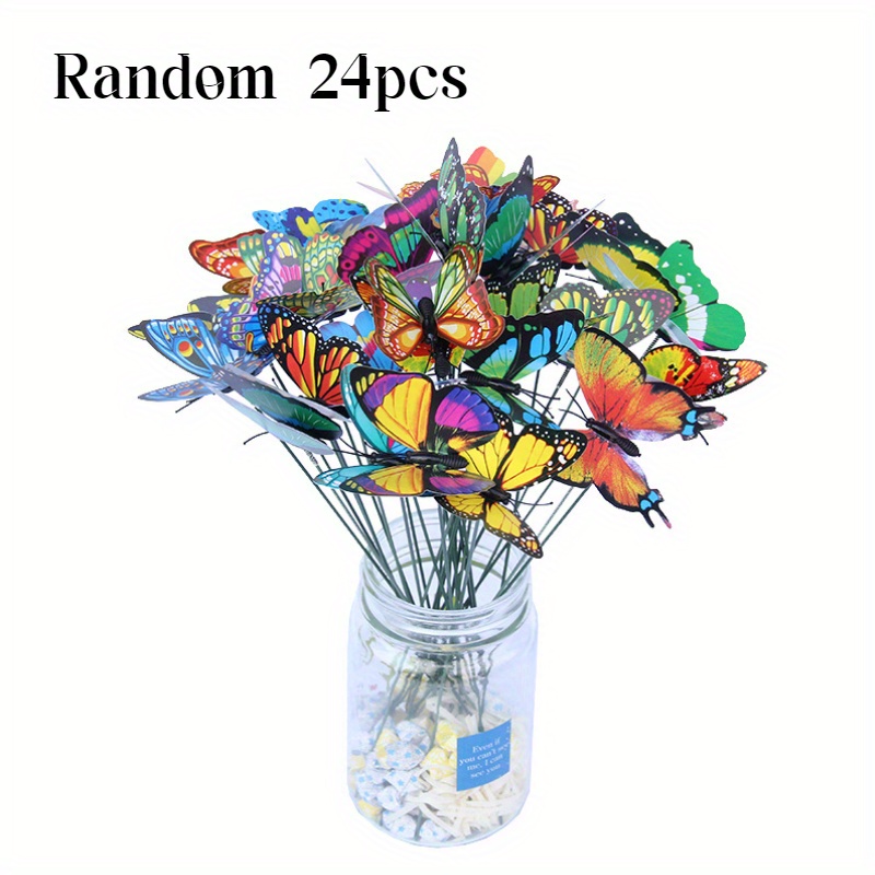 TEMU 6/ 12/ 24pcs 3d Decorative Outdoor Decor Garden Decor Kit Garden Decor Pots Decoration