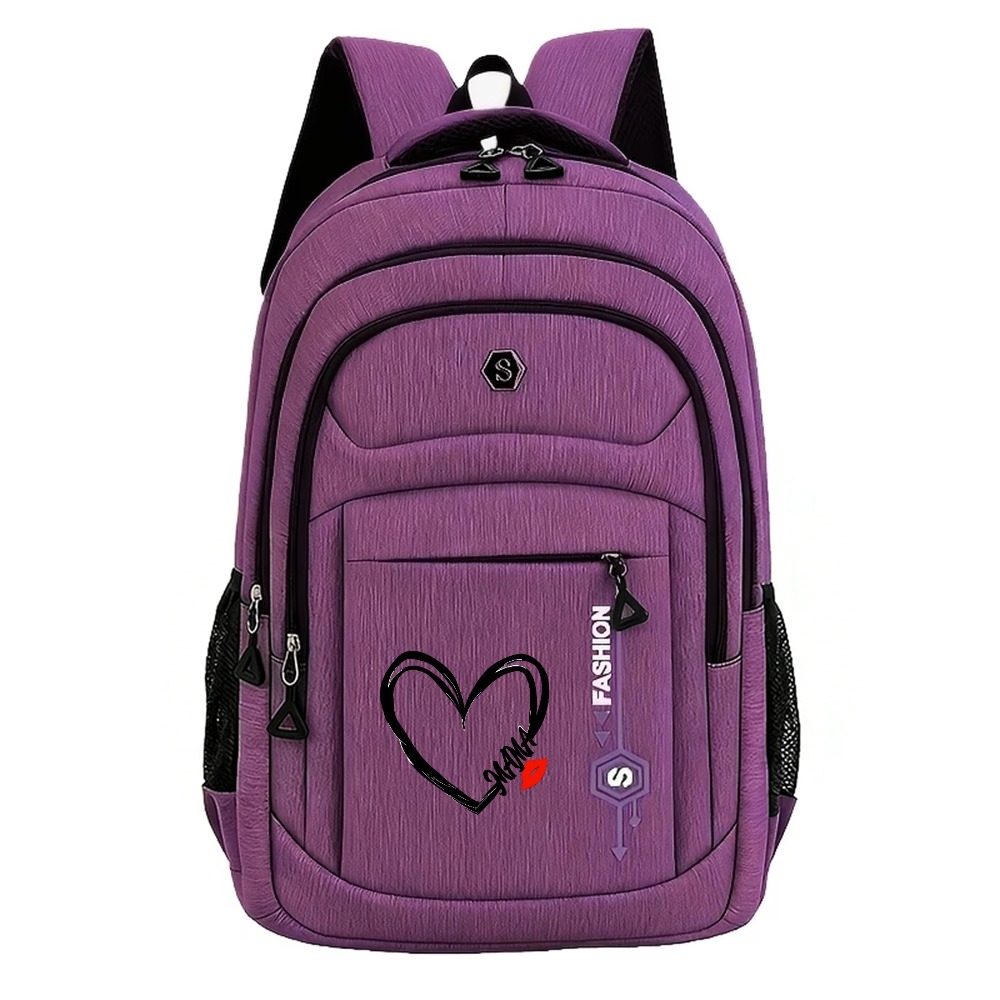 TEMU Love Mama Red Lips Backpack Large Capacity Computer Student Bag Business Bag Men Women Fashion Backpack