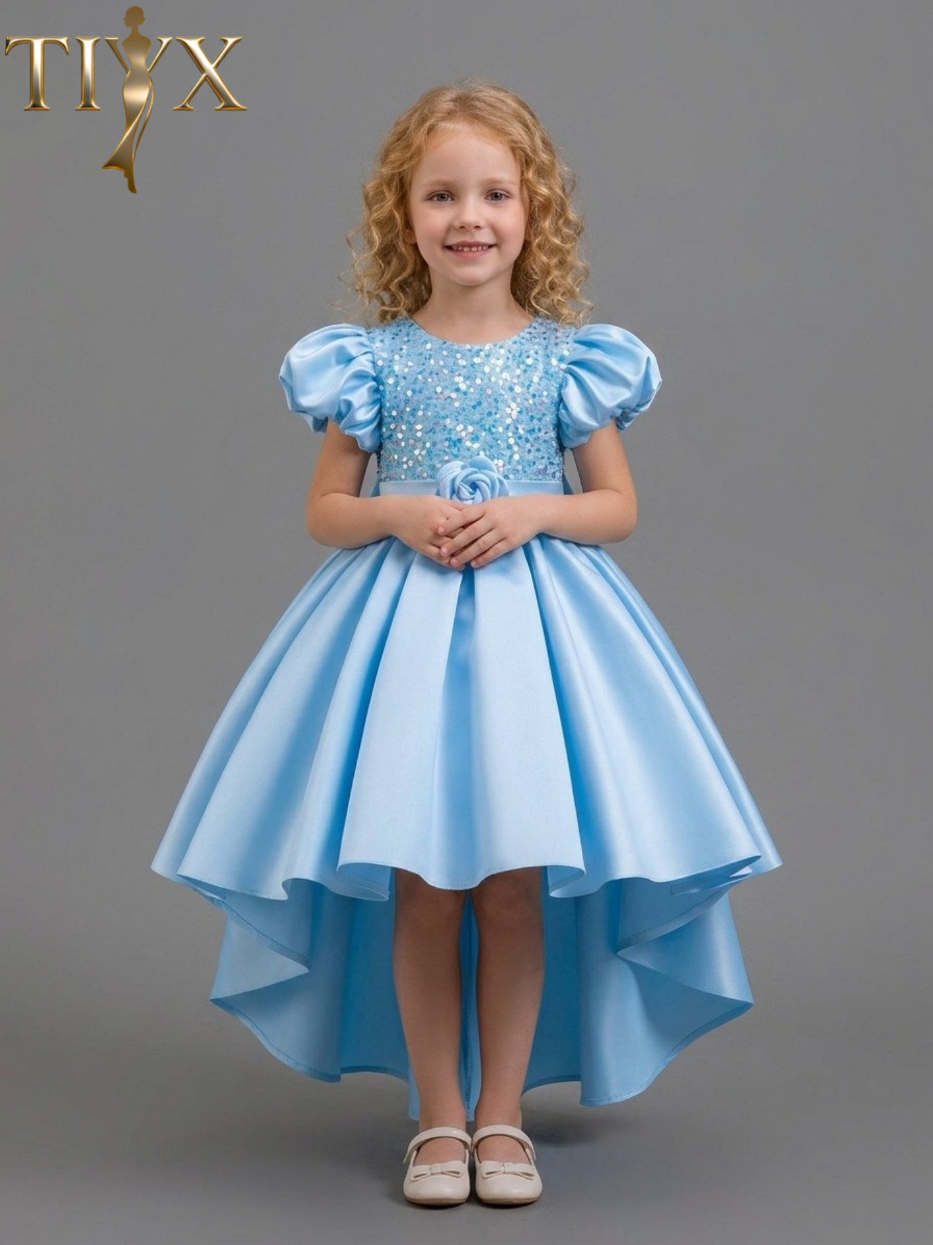 blue dress for kids girls sold on Temu United States