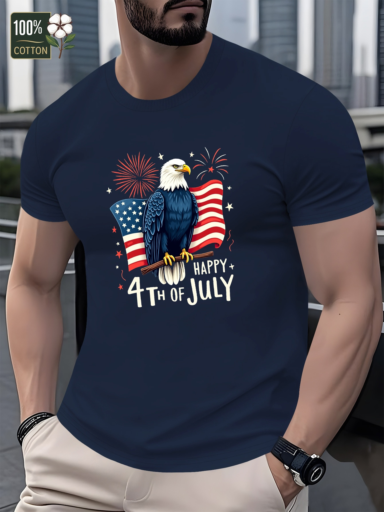 men's patriotic american flag t shirt fourth july Temu Mauritius