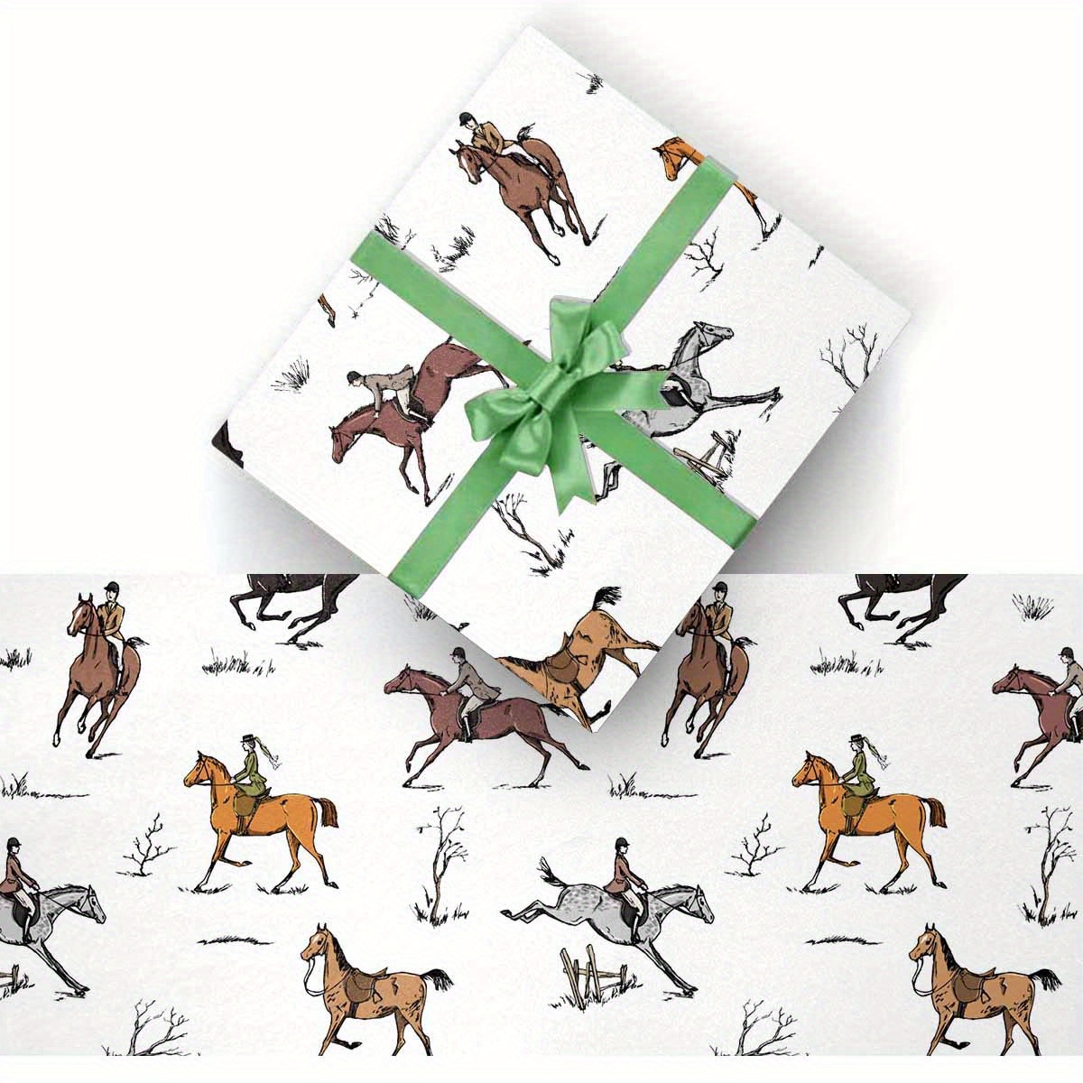 

Wild West Rodeo Themed Wrapping Paper - Gift For All , & Easy-to-cut, 58"x23", Birthdays, Christmas, Father's Day - 1 Roll, Best For Christmas