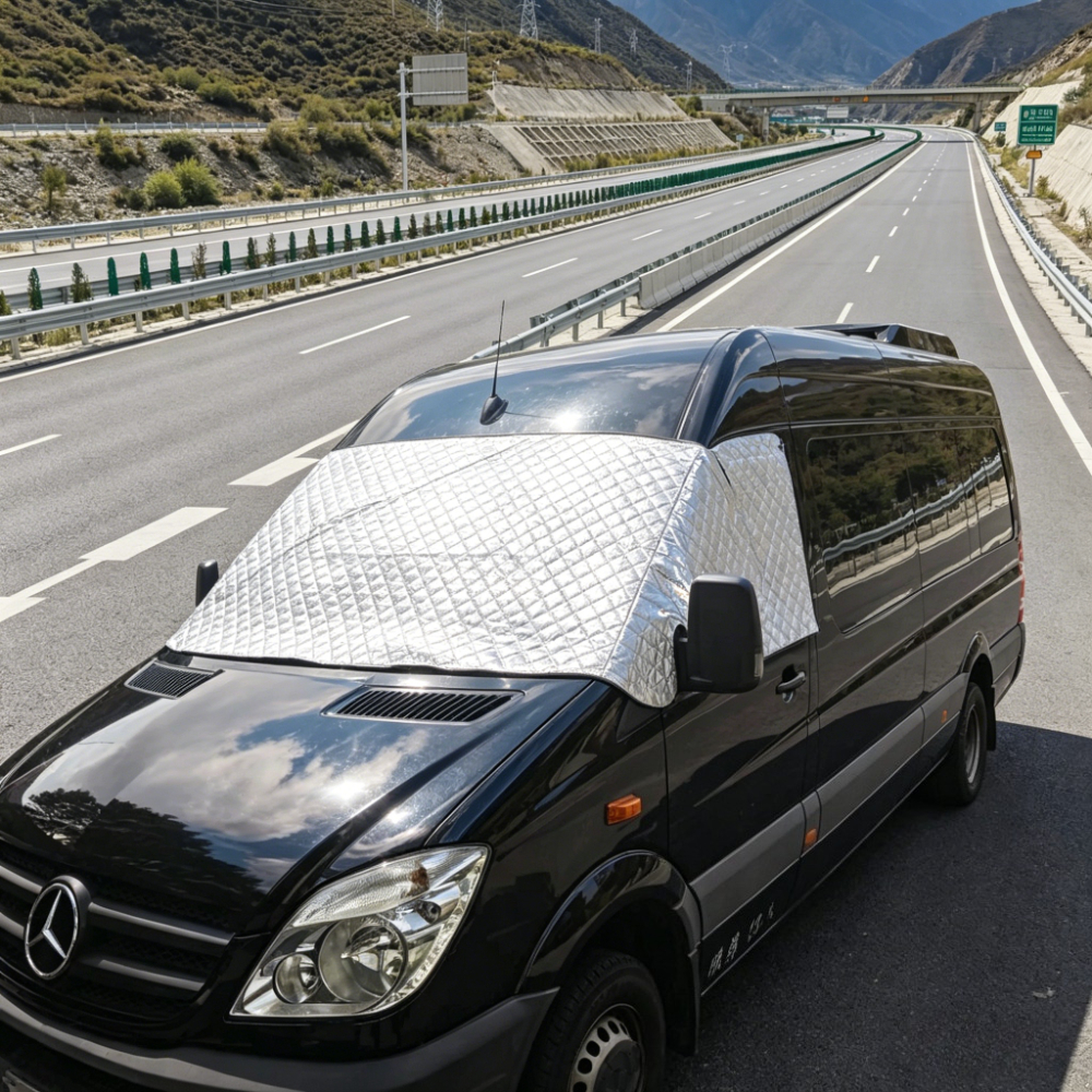 TEMU New Upgraded Thickened Uv Protection! Sunshade Windshield Cover For Mercedes Sprinter 515 Rv Front Windshield - Heat Insulation And Sun