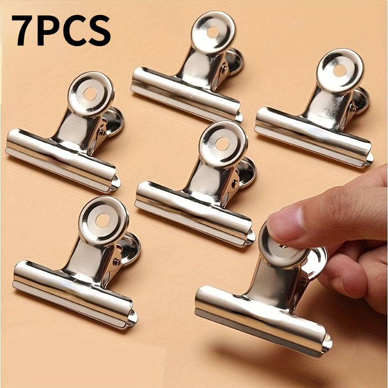 TEMU Lot de 7 pinces à sac en acier inoxydable, pinces de fermeture hermétiques robustes pour le rangement de cuisine, pinces polyvalentes