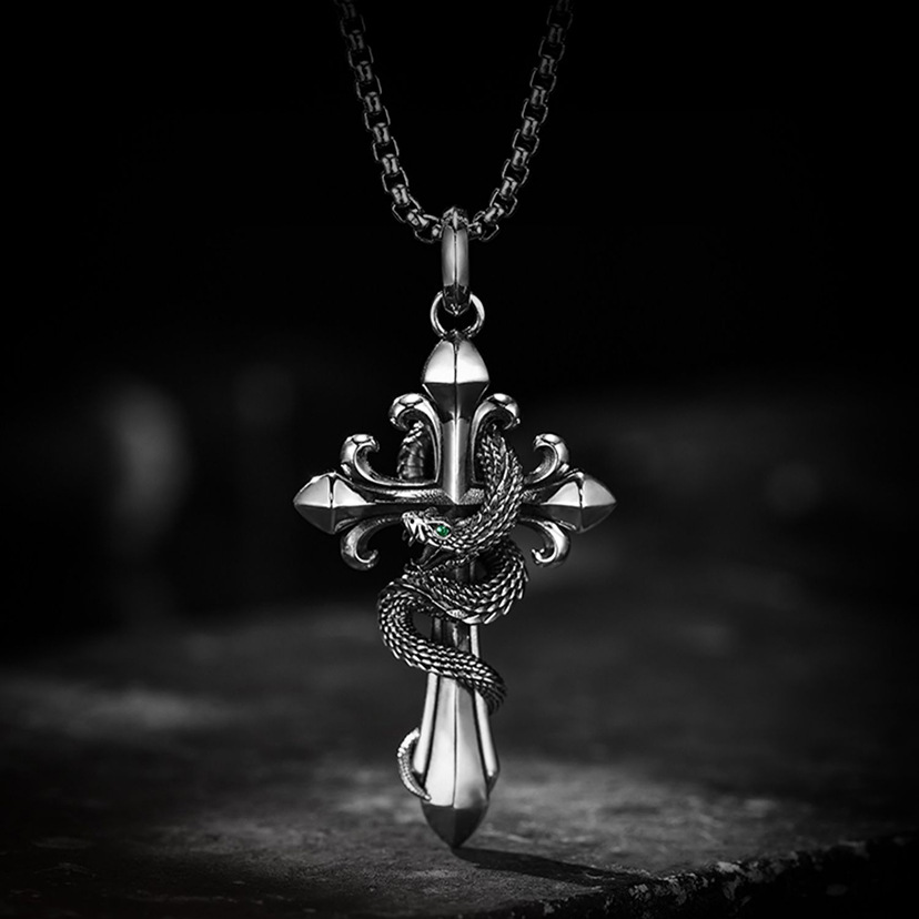 Men's S925 Silver Zodiac Year Kite Pendant Necklace