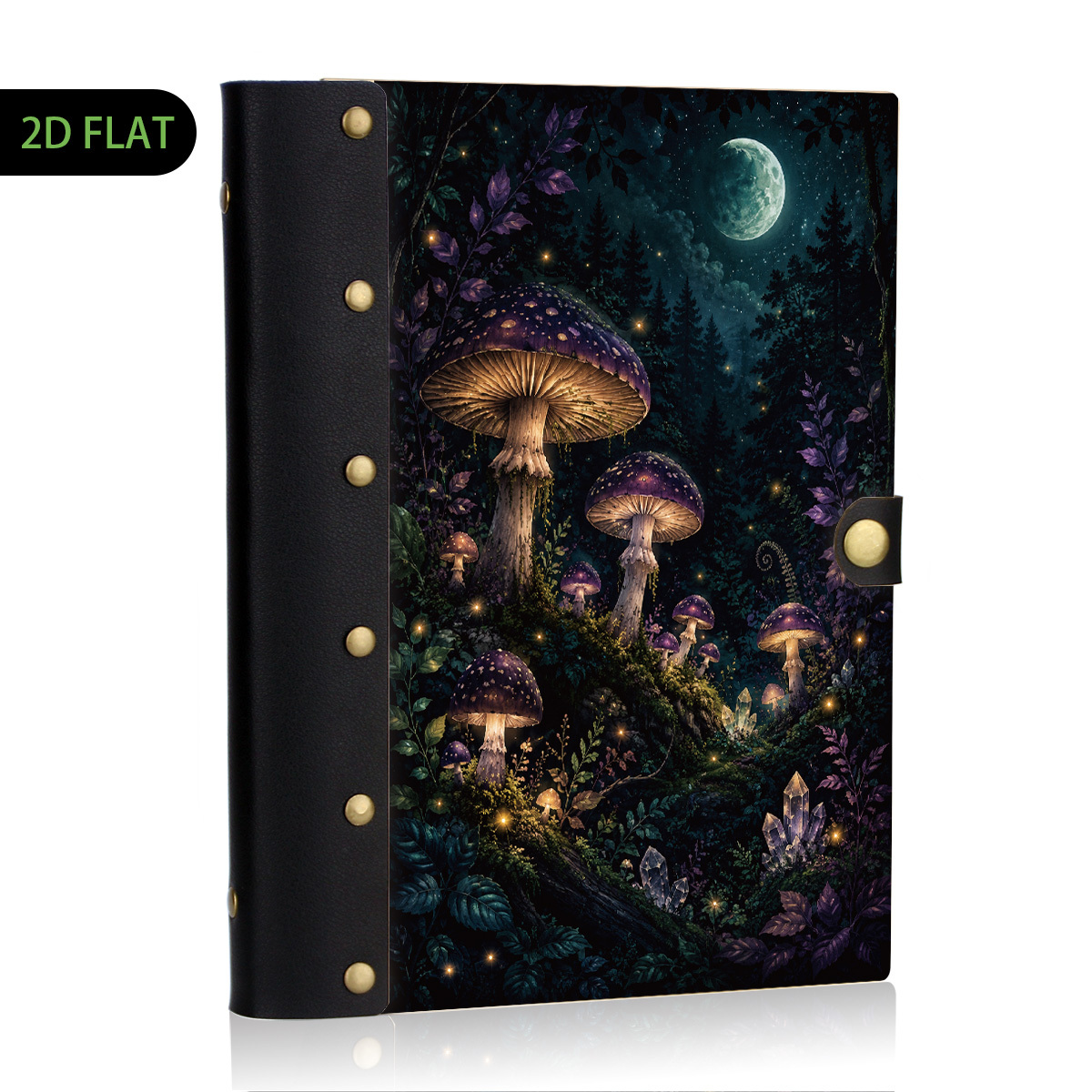 TEMU 1pc Wood Leather Binder Notebook, 2d Flat Hard Shell, Metal Rivets, Refillable Loose Leaf, Premium Eye-friendly Paper, 100 Pages, Portable