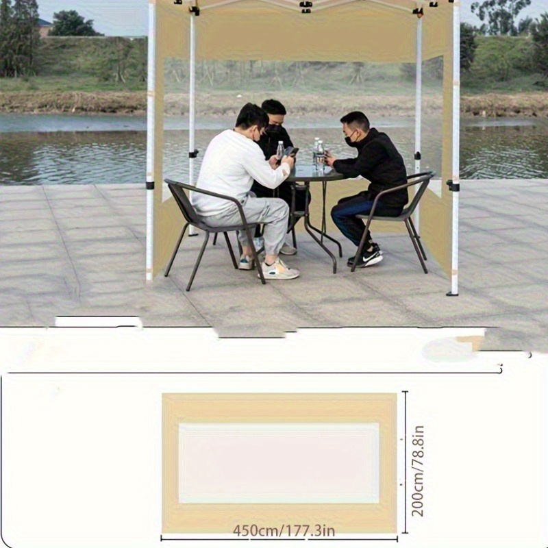 [1pc Folding Fence Cloth] 1pc Four Corner Sunshade Folding Fence Cloth, Four Side Thick Transparent Paulin | New Choice for Outdoor Life, Creating a Comfortable Leisure Space