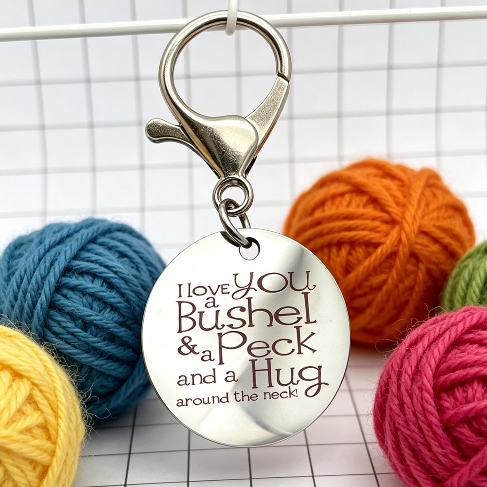 TEMU Inspirational Gifts Keychain 'i Love You A And A Peck'
