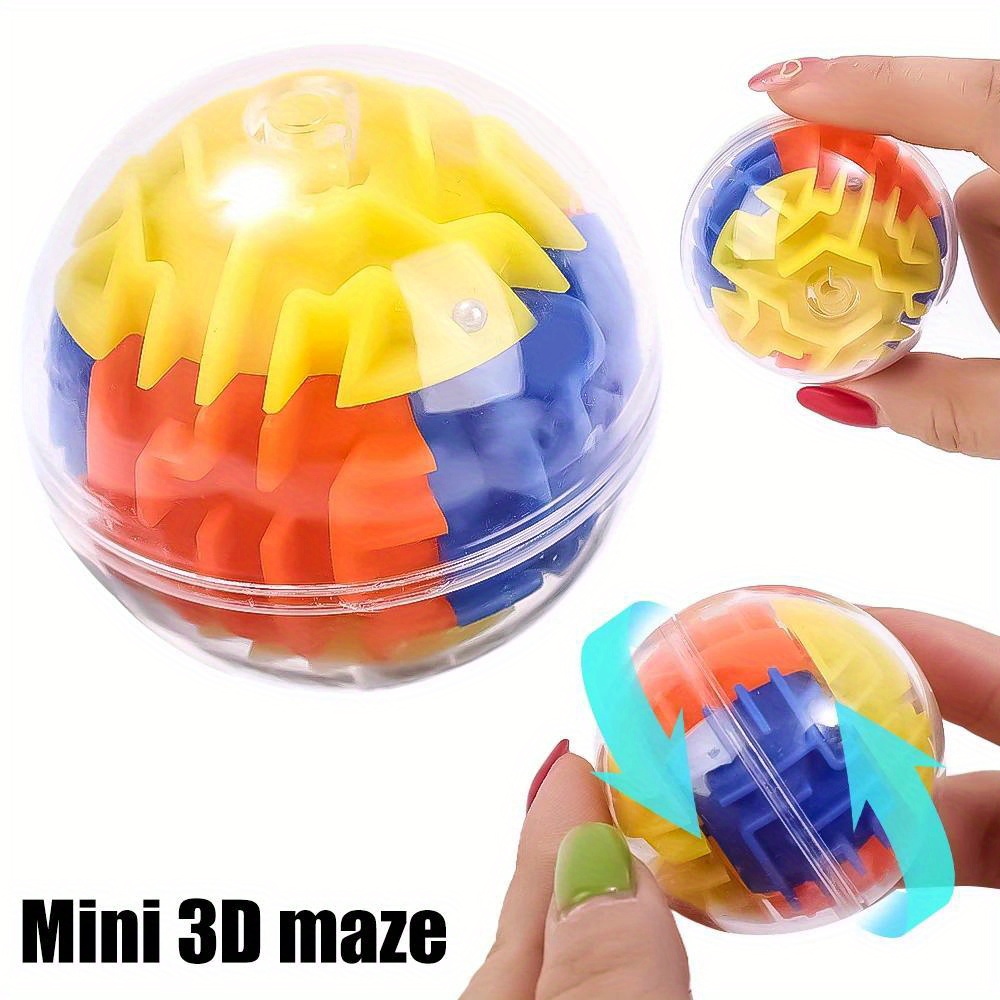 12pcs 3D Maze Memory Ball Puzzle Toys, Brain Teaser Set